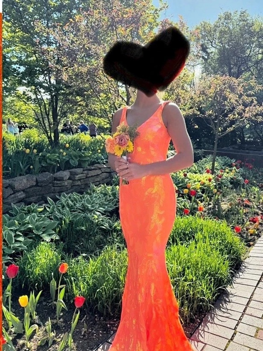 Floral Orange Maxi Dress